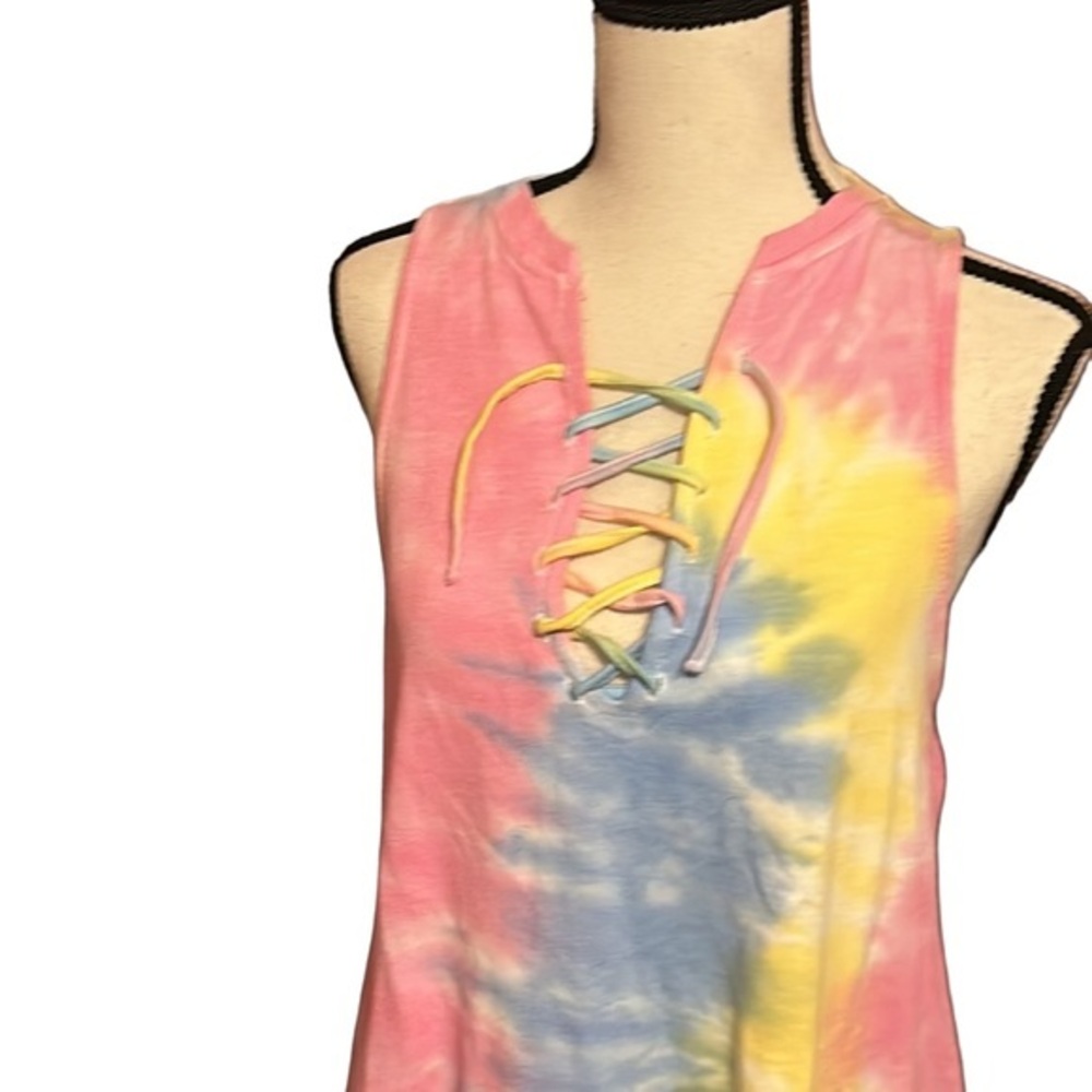 💜💜 Cute Tie Dyed Cotton Blend Dress Size Large by Lagaci